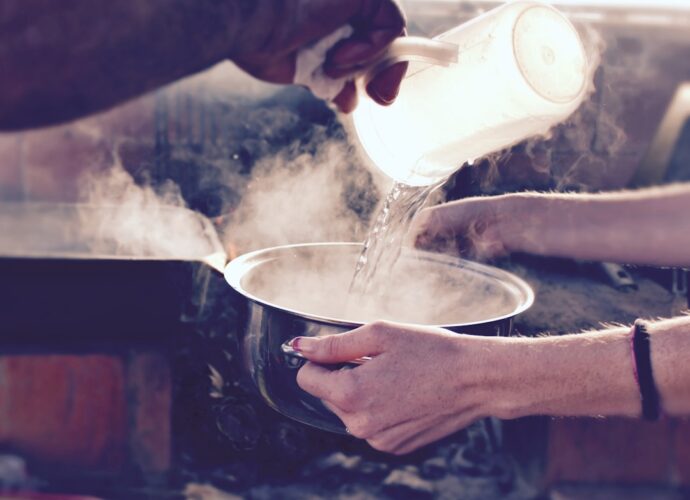Photo Steamed milk