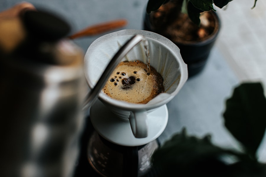 Photo coffee preparation