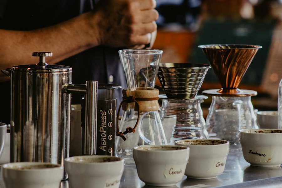 Photo coffee equipment