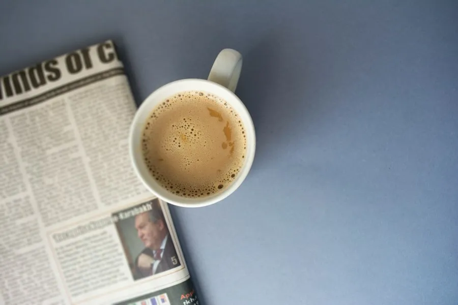 morning coffee news routine